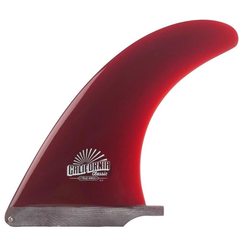True Ames California Classic Longboard Fin – 7″/Red