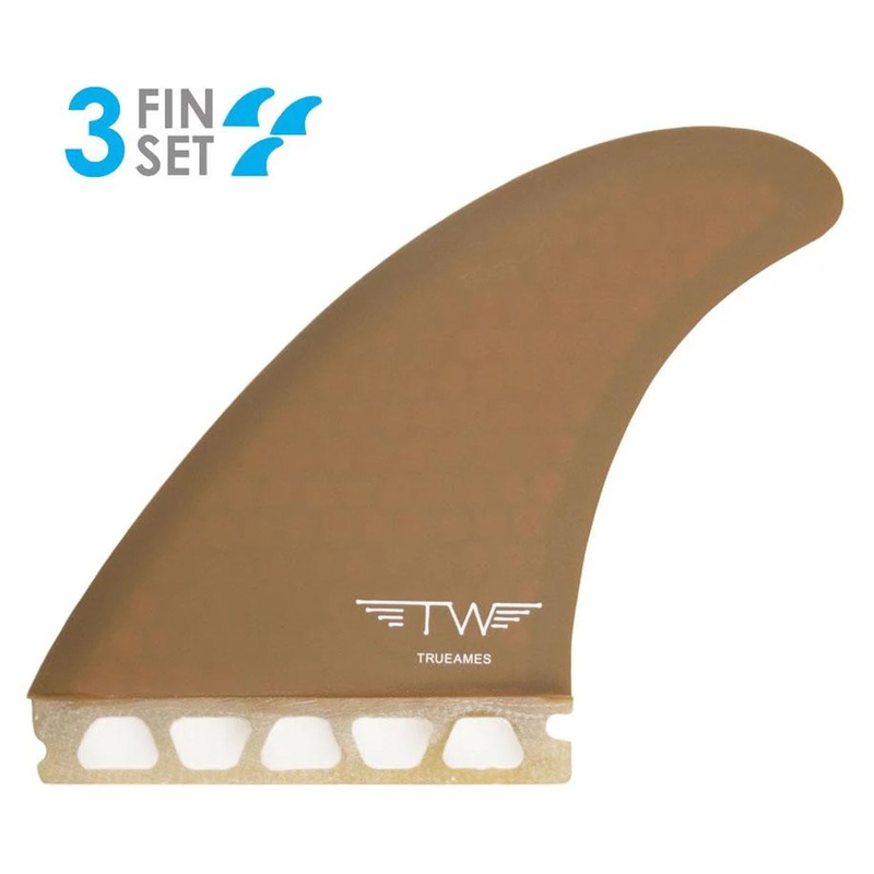 True Ames Tyler Warren Futures Tri Surfboard Fins – Medium/Toffee Hexcore