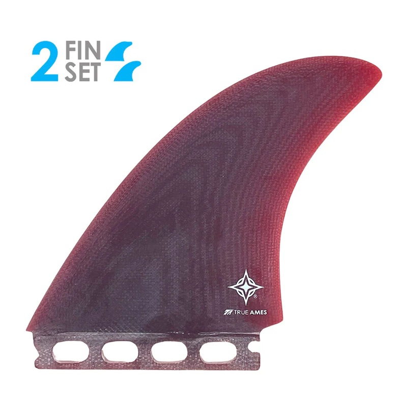 True Ames Wayne Rich Twin Futures Surfboard Fins – Red