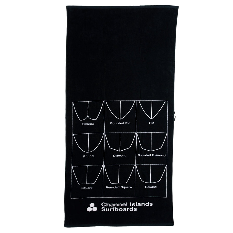 Channel Islands Tails Beach Towel – Black