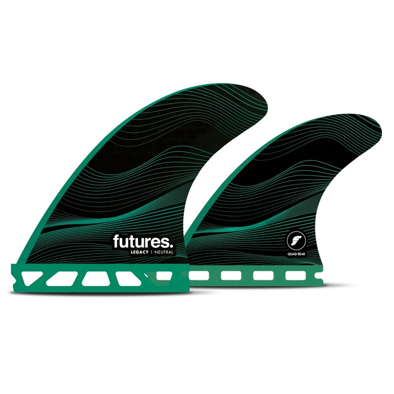 Futures F6 Honeycomb Medium Quad Fin Set – Medium/Green