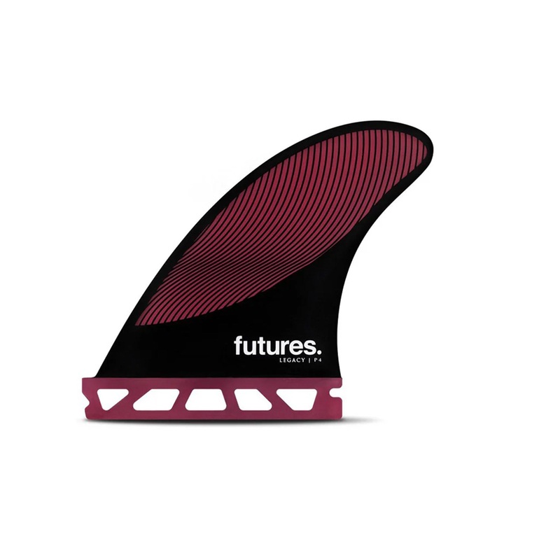 Futures P4 HC Legacy Series Tri Surfboard Fins – Small/Burgundy/Black