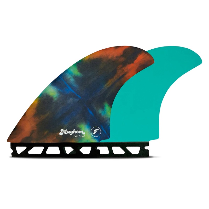 Futures X Mayhem Evil Twin Quad Surfboard Fins – Large/Rainbow