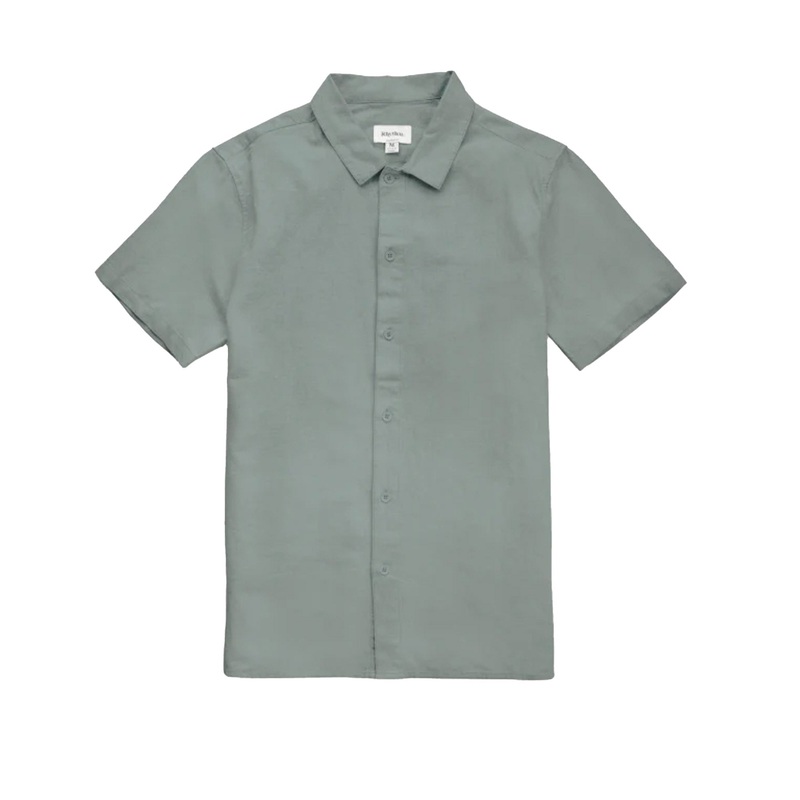 Rhythm Classic Linen Men’s S/S Dress Shirt – Seafoam