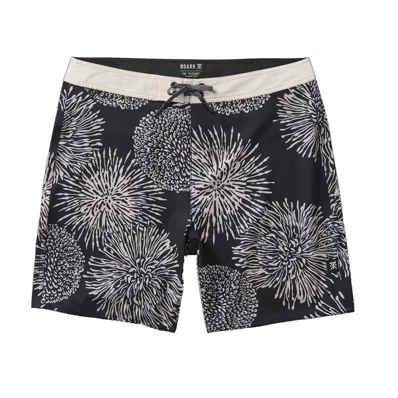 Roark Passage 18″ Men’s Boardshorts – Black Floral
