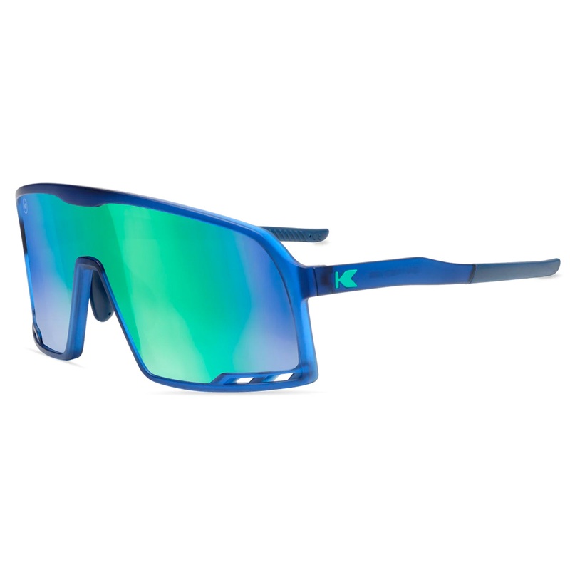 Knockaround Campeones Men’s Sunglasses – Rubberized Navy/Mint Polarized