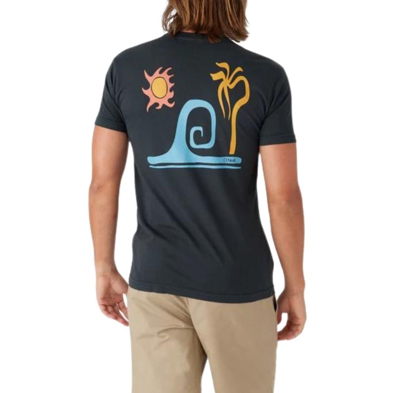 O’Neill OG Wonky Palm Tee in Dark Charcoal