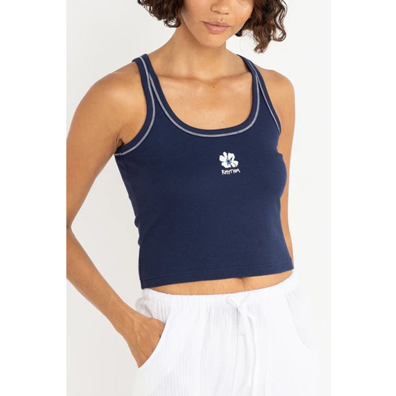 Rhythm Flower Women’s Tank Top – Ink
