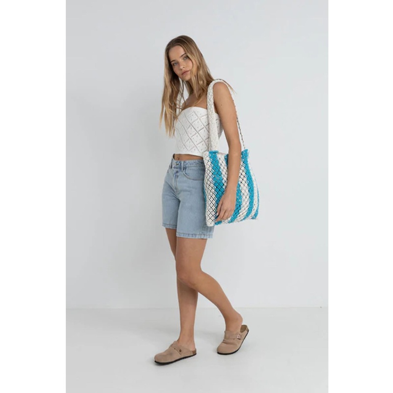 Rhythm Tour Denim Bermuda Women’s Shorts – Blue