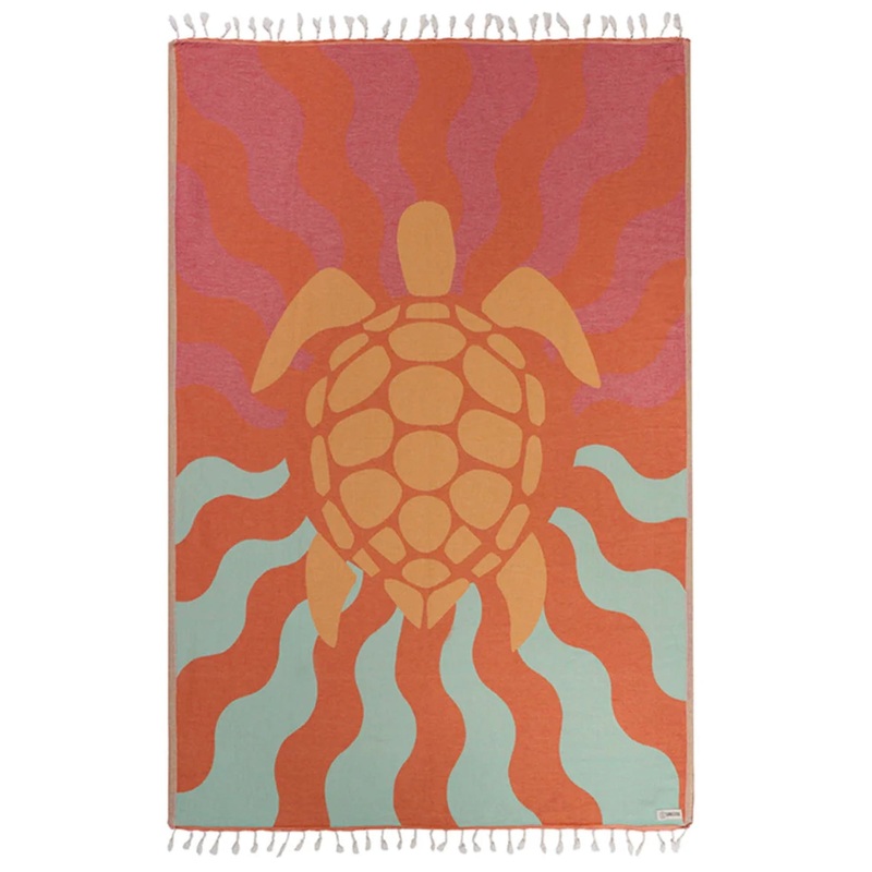 Sand Cloud Large Towel – Sunset Turtle