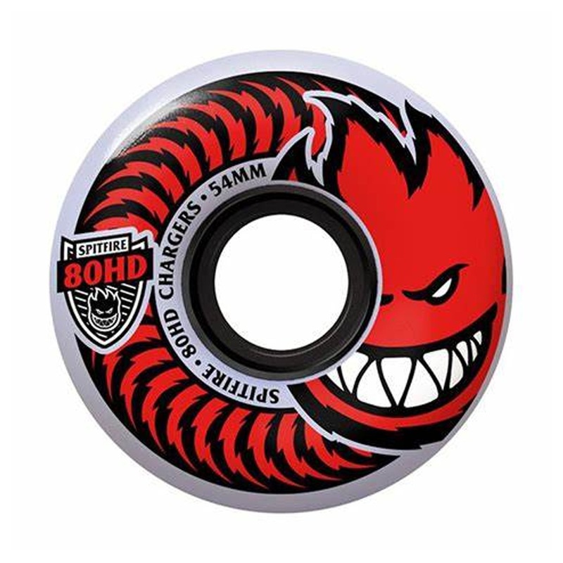 Spitfire Chargers Conical 58mm 80HD Skateboard Wheels – Red