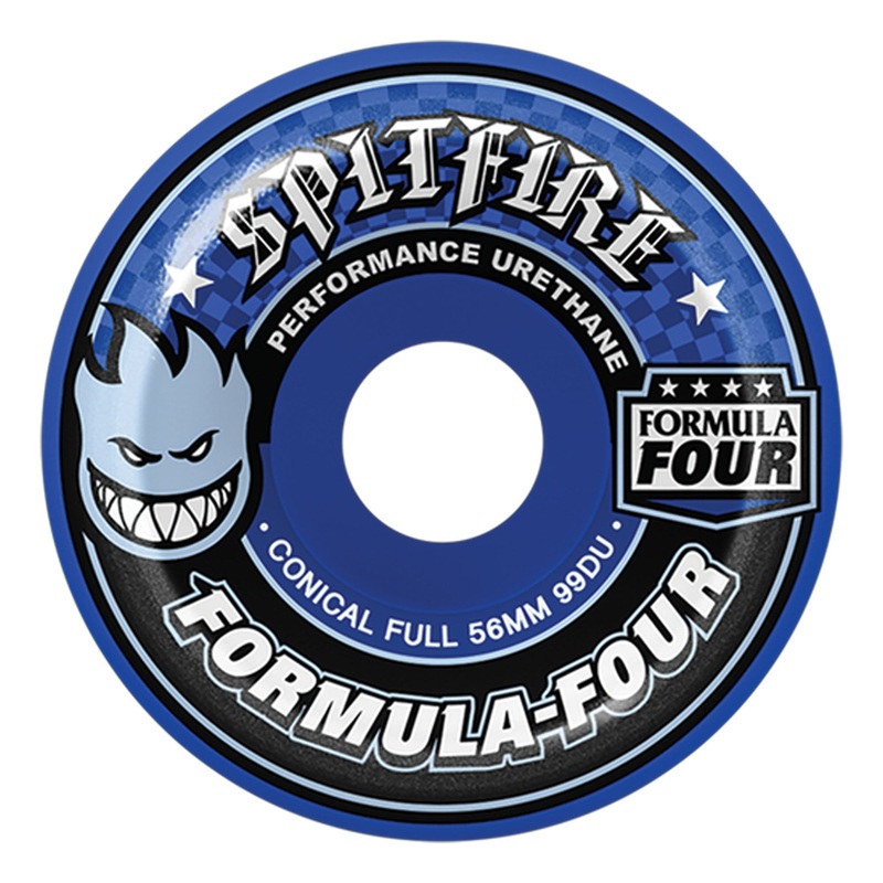 Spitfire F4 99a Conical 56mm Skateboard Wheels – Blue