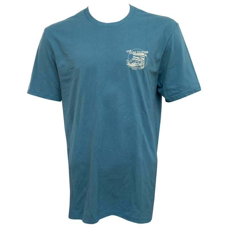 Surf Station Circle Woody Men’s S/S T-Shirt – Deep Teal