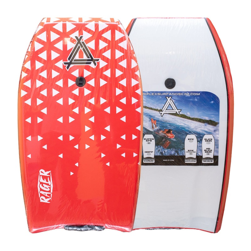 Triple X Rager 42″ Bodyboard w Leash – Red