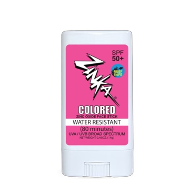 Zinka Colored Zinc Oxide SPF 50 Face Stick Sunscreen – Pink
