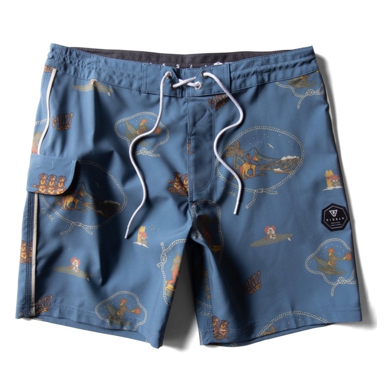 Vissla Soren Wavey West 13″ Kids Boardshort in Tidal Blue