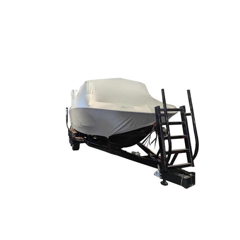 Centurion Ri265 with Predator Power Tower and Factory Bimini Double Up Storage Cover