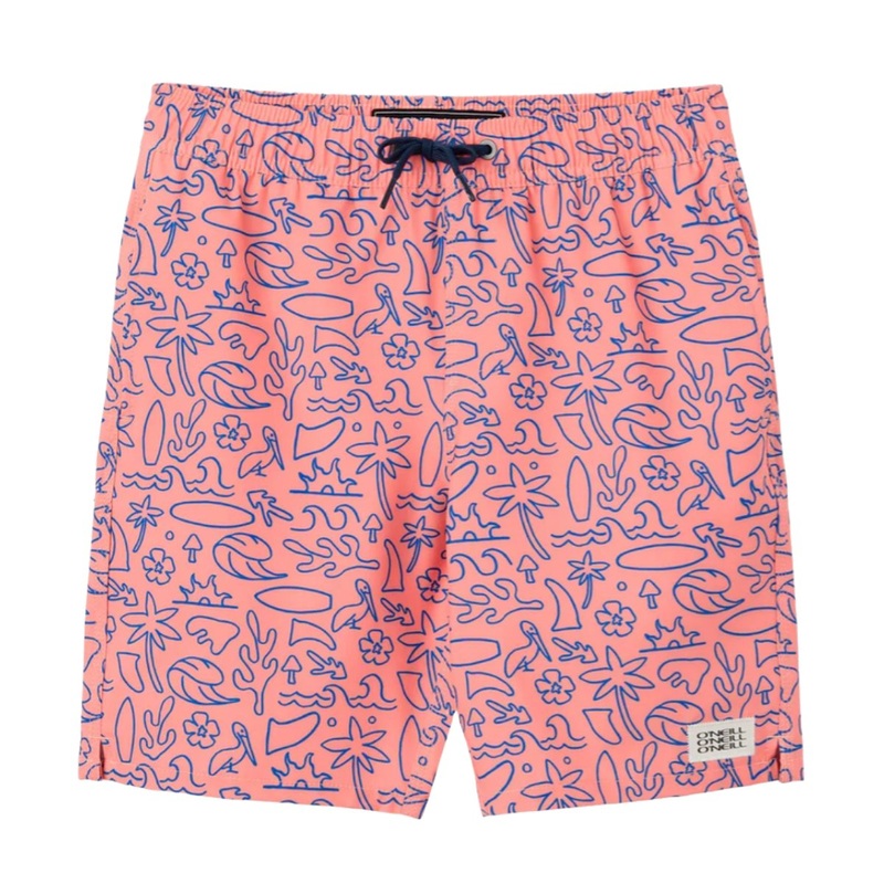 O’Neill Hermosa E-Waist 16″ Boardshorts in Coral