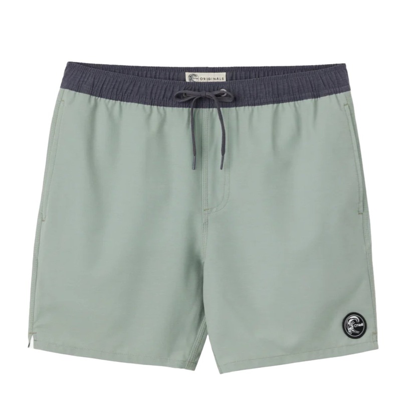 O’Neill OG Solid Volley 16″ Boardshorts in Seagrass