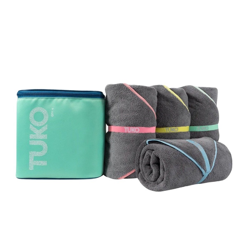 Mission TUKO Swim Towel 4 Pack Charcoal