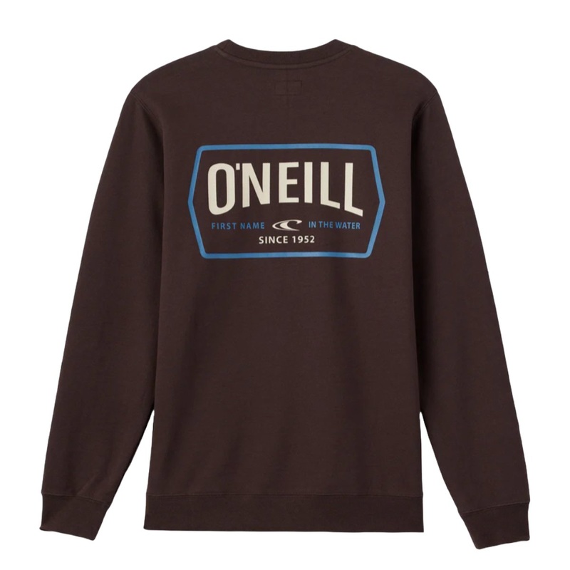 O’Neill Fifty Two Crew Pullover in Seal Brown