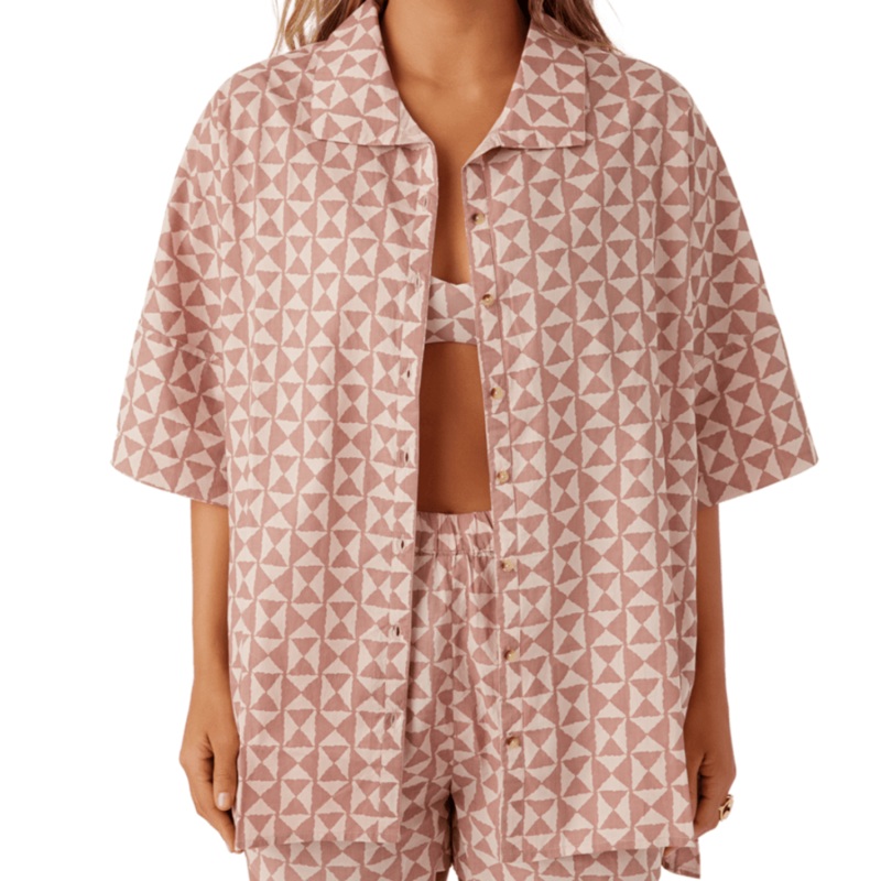 O’Neill Olivia Printed Shirt in Rose Dust