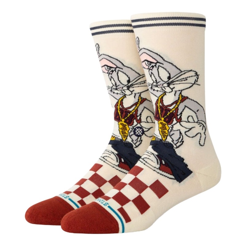 Stance Bugs Crew Socks in Vintage White
