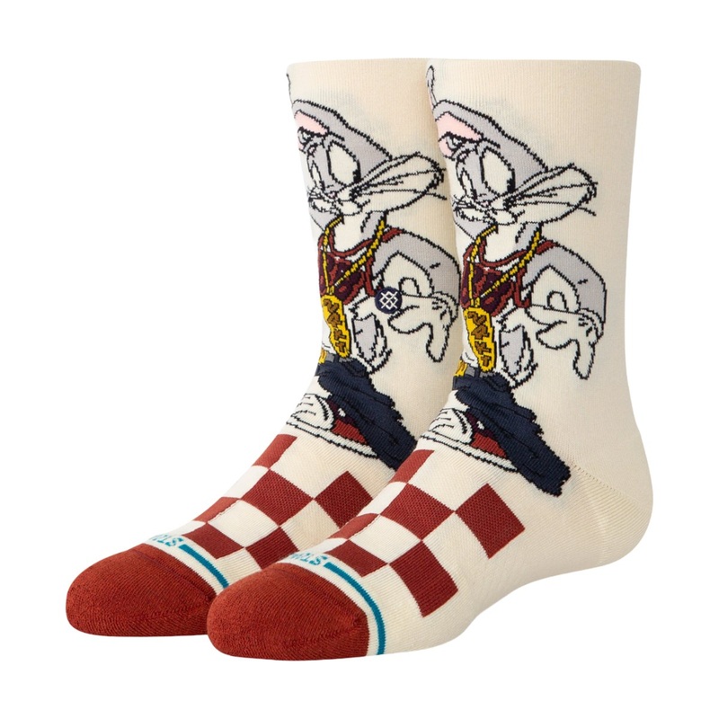 Stance Kid’s Bugs Crew Socks in Vintage White