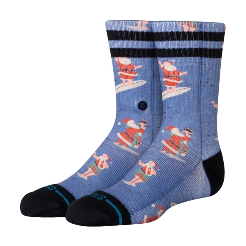 Stance Kid’s Surfing Santa Socks in Blue