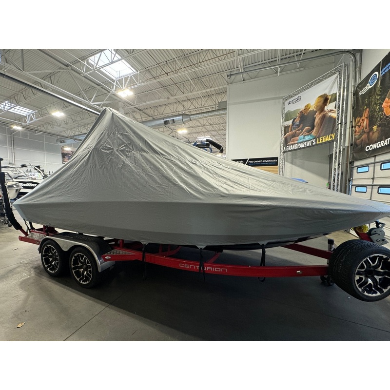 Centurion Enzo SV230 with Gladiator Tower and Factory Bimini Double Up Storage Cover