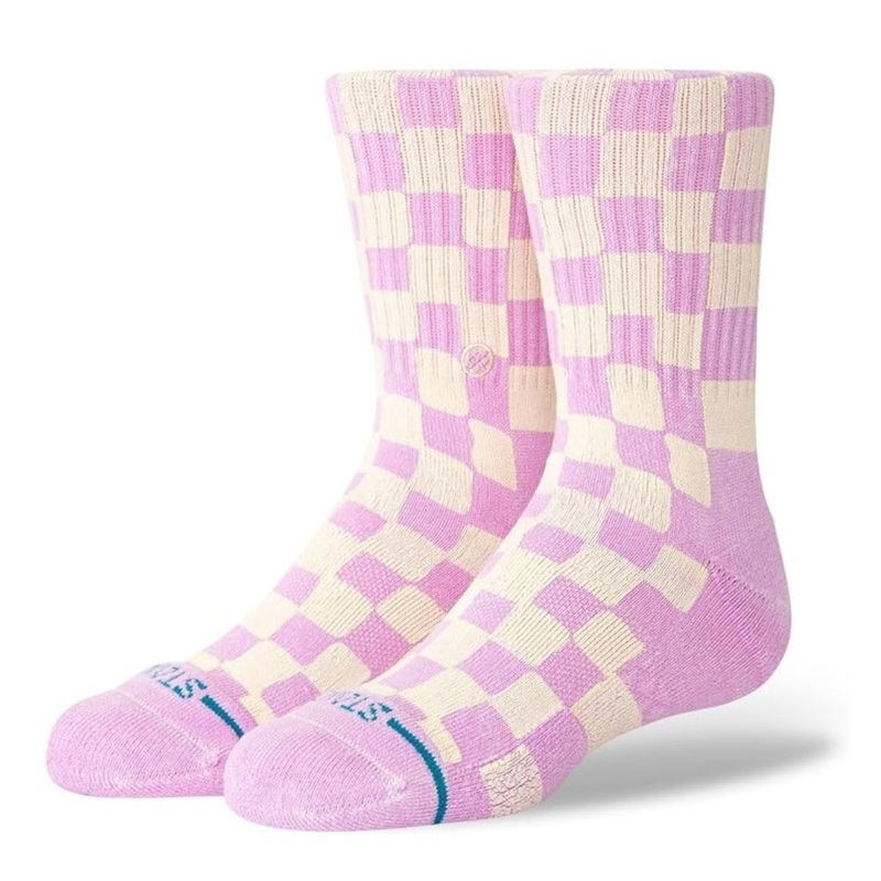 Stance Checkidy Check Kids Socks in Lilac Ice