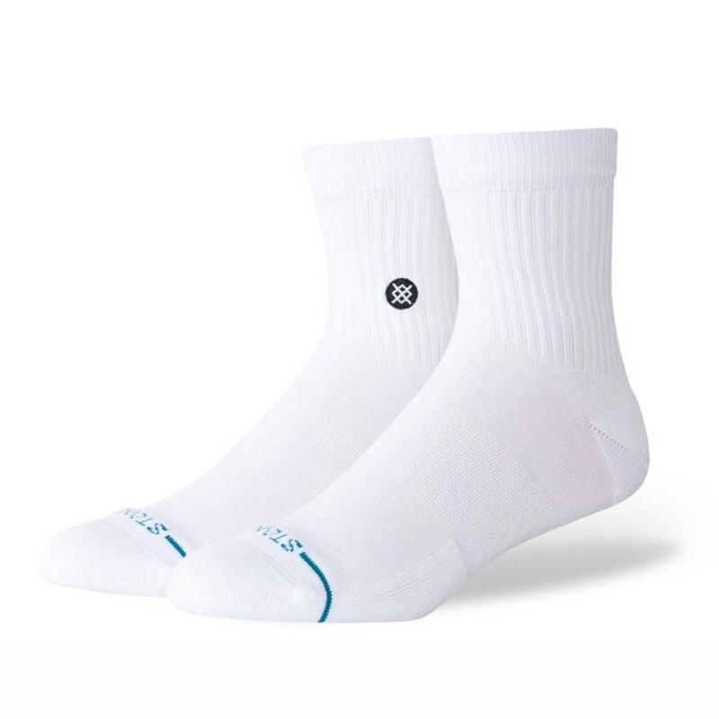 Stance Icon Quarter Socks in White