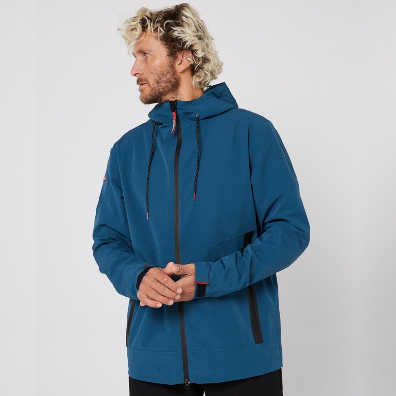 Follow Spray Zip Through Jacket in Slate