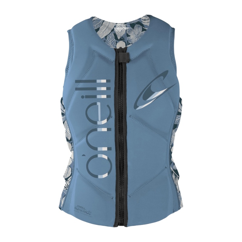 O’Neill Women’s Slasher Comp Vest in Denim/Palm Tropical