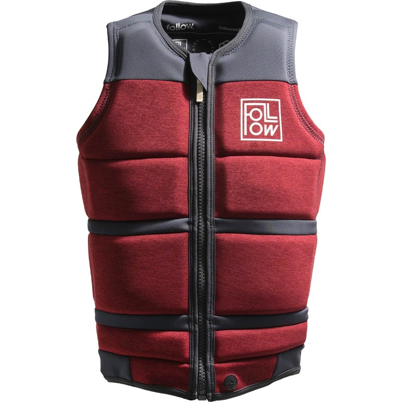 Follow Surf Edition Comp Wake Vest in Red Wine
