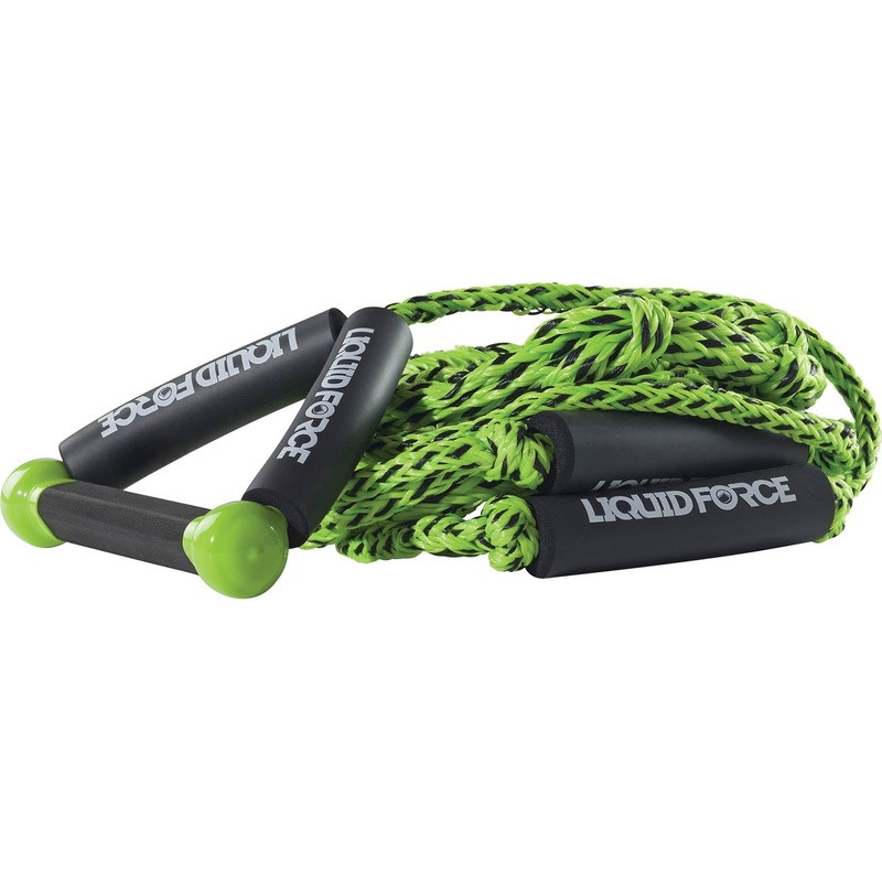 Liquid Force 24 ft. Knotted Surf Rope w/ 8″ Handle Green