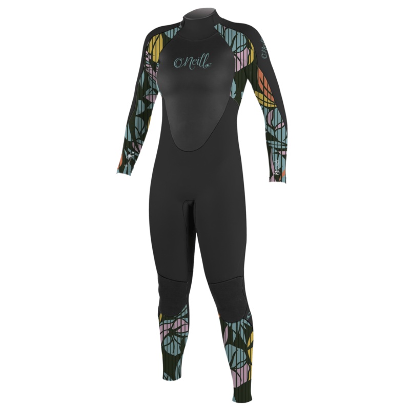 O’Neill Girls Epic 4/3 BZ Full Wetsuit in Black/Baylen