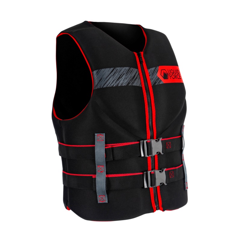 Liquid Force Classic Hinge Men’s CGA Life Jacket in Black/Red