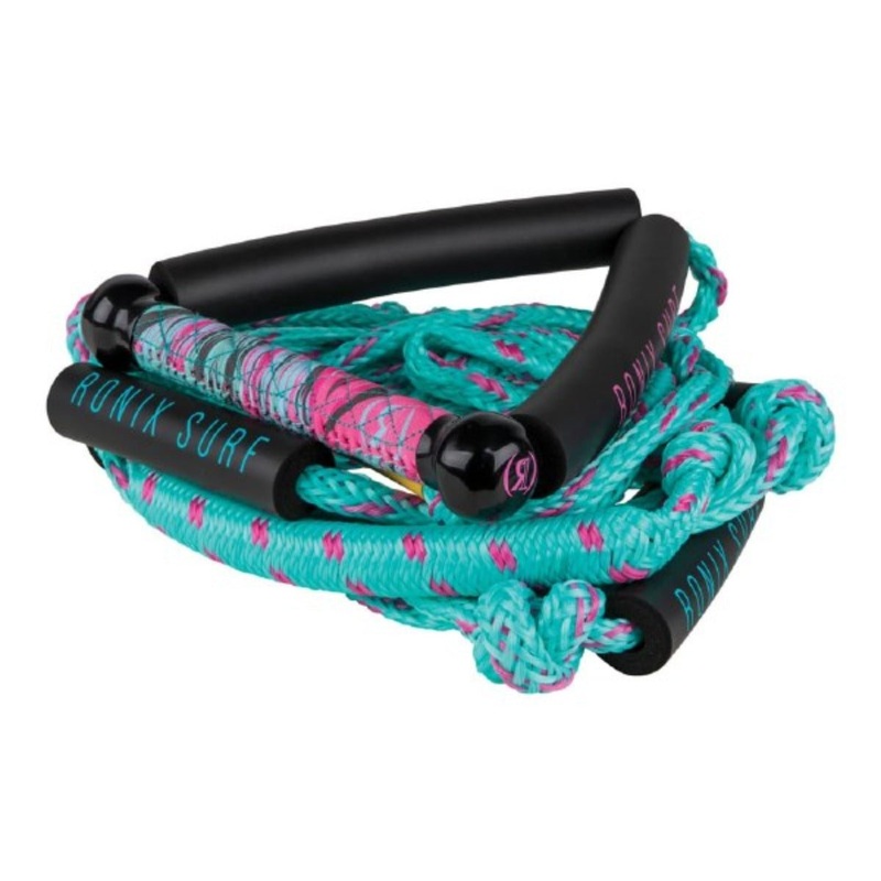 Ronix Women’s Bungee 25′ Surf Rope w/ 10in. Handle Lycra Grip Pink