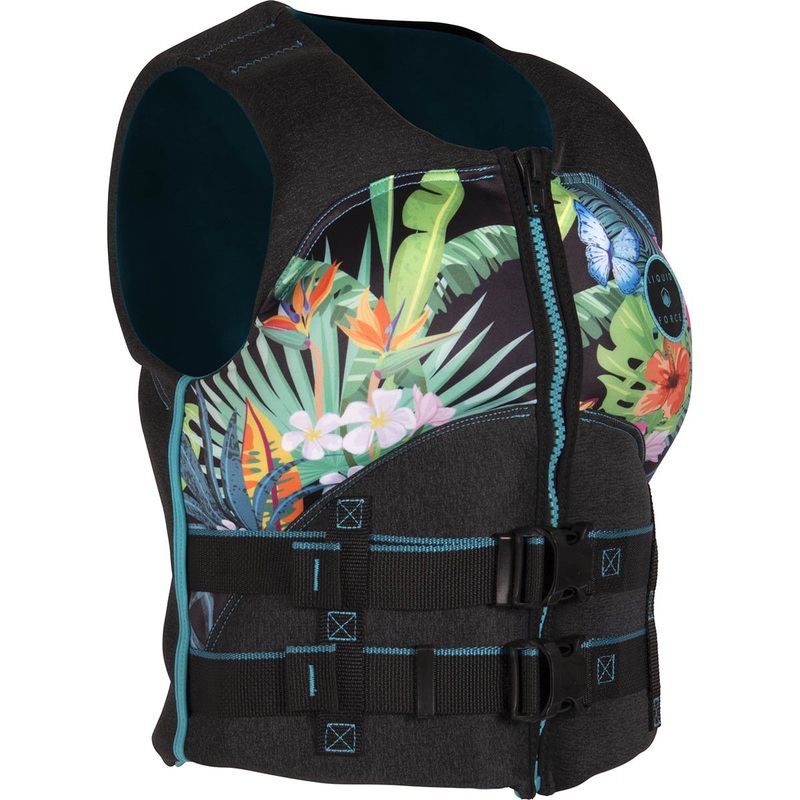 Liquid Force Heartbreaker Women’s CGA Life Jacket in Black/Tropical
