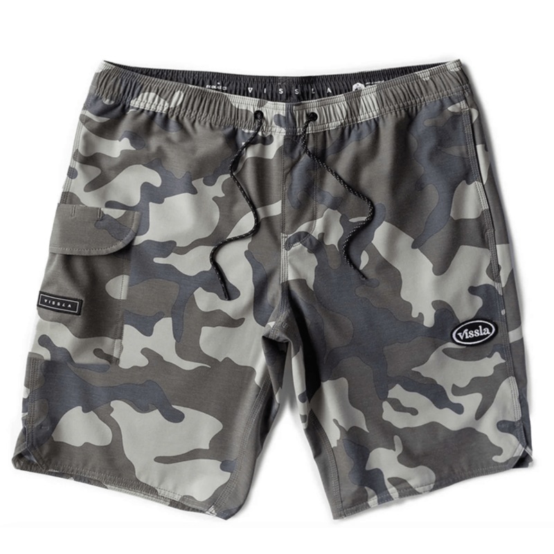 Vissla Long Sets 21″ Ecolastic Boardshorts in Camo