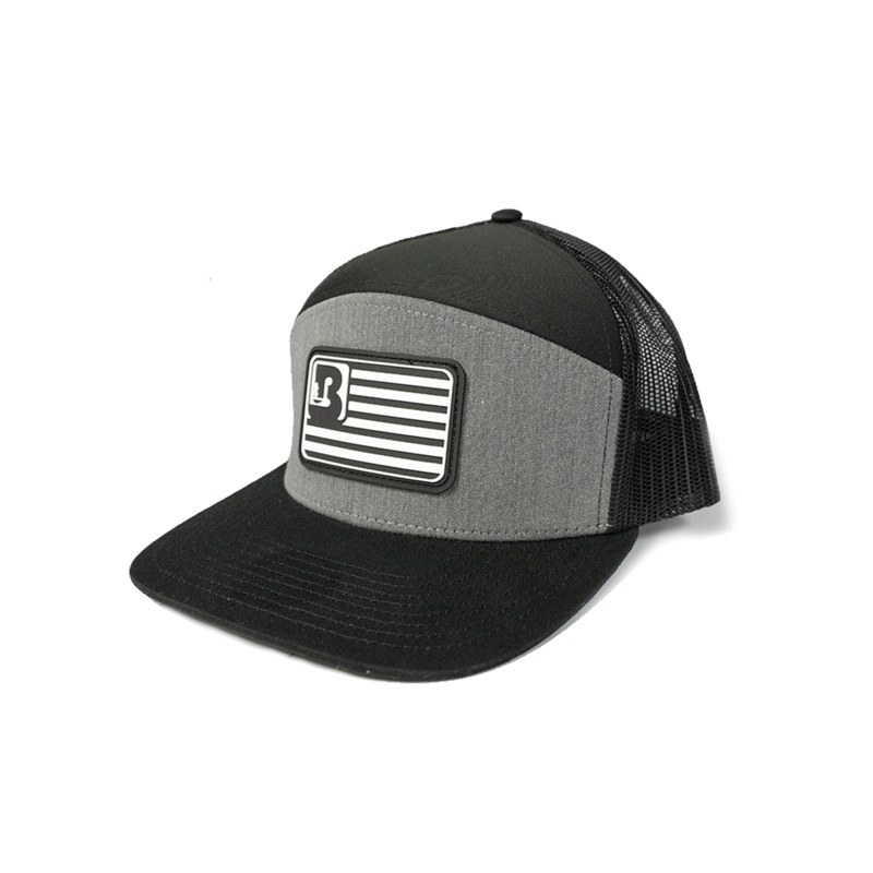 BoardCo Cobra Hat Grey/Black with Flag Patch
