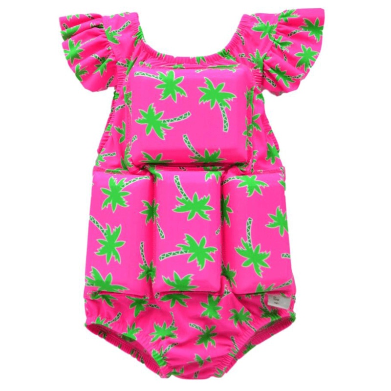 My Pool Pal Girl’s Flotation Swimsuit Palm Princess Sleeve