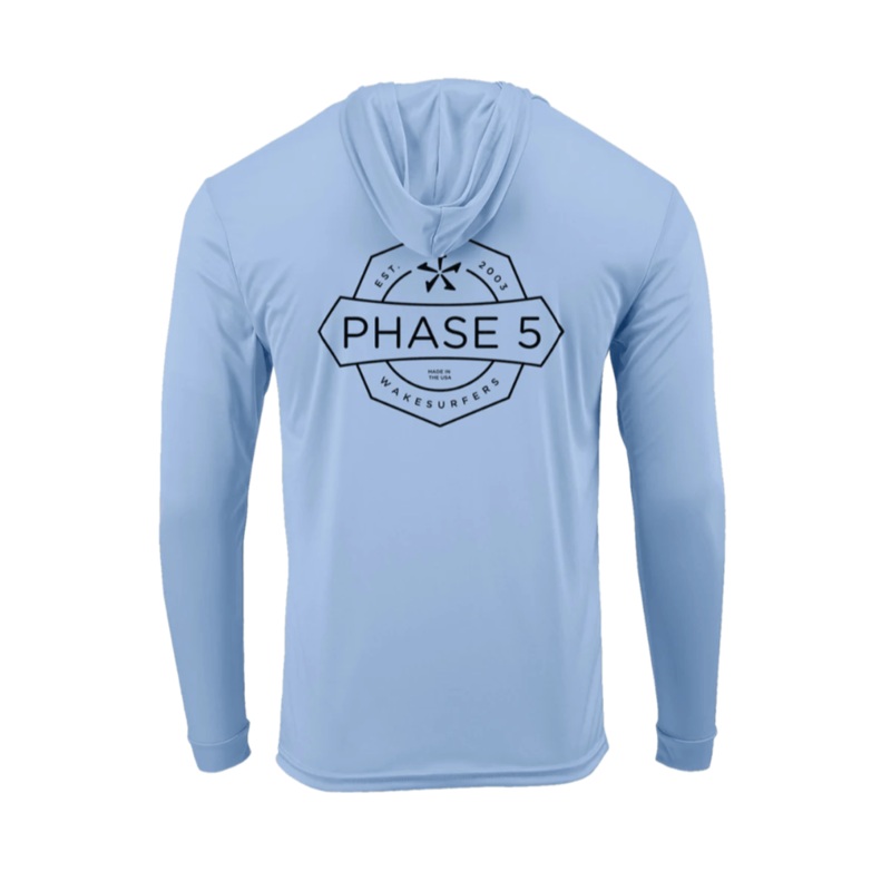 Phase 5 Banner SPF Hoodie in Blue Mist