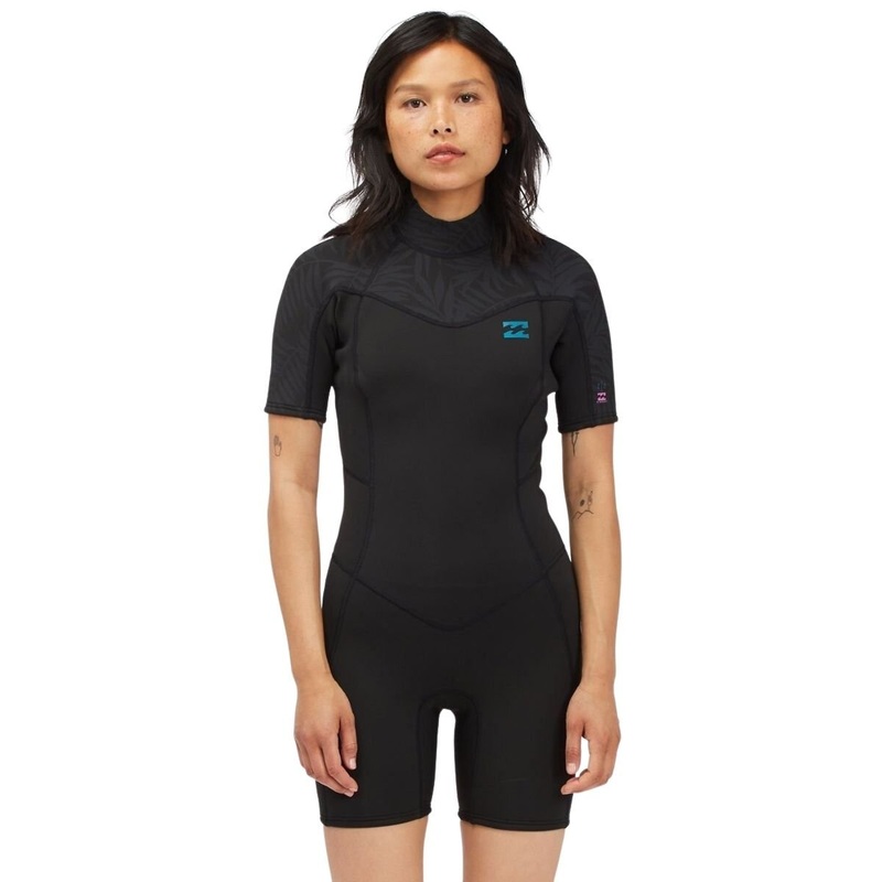 Billabong 202 Synergy BZ Short Sleeve Spring Suit in Black