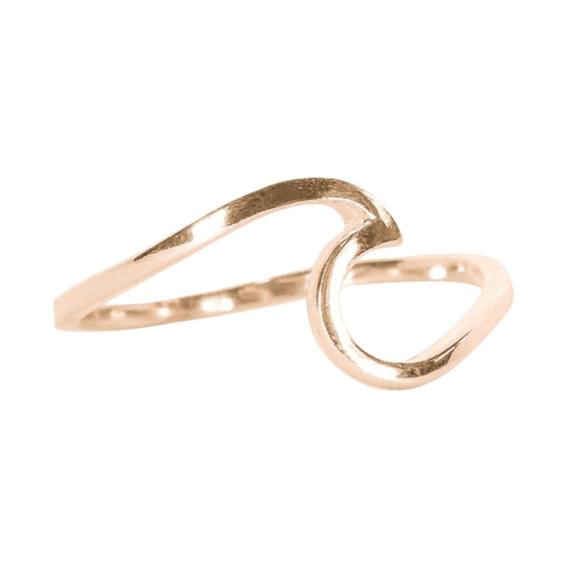 Pura Vida Wave Ring in Rose Gold