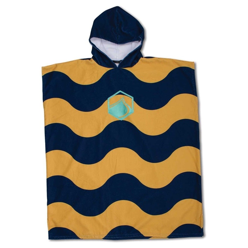 Liquid Force Pulse Changer Towel in Navy/Yellow