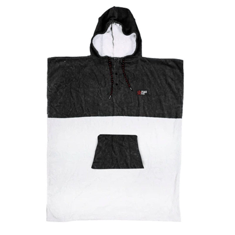 Phase 5 Hooded Towel in Black/White