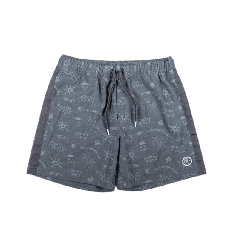 Bearded Goat Inland Swim Trunks in Lakeside Print