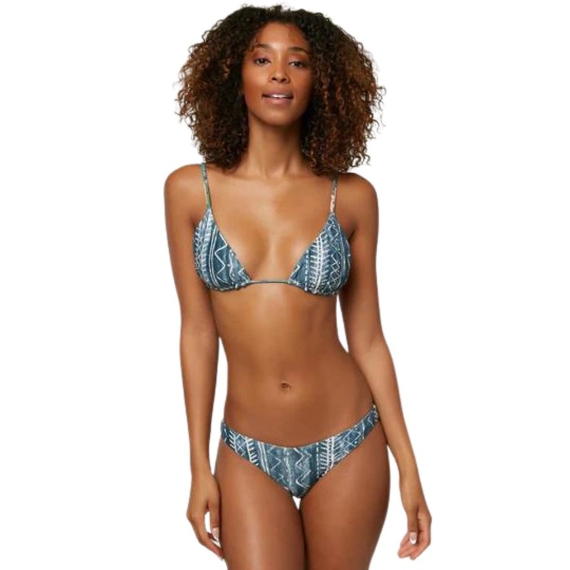 O’Neill Cayo Westerly Floral Revo Tri Bikini Top in Green